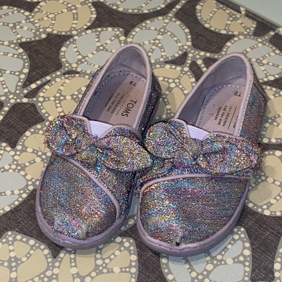 Toms Other - TOMS Purple multicolor Shoes Toddler Girls 9T